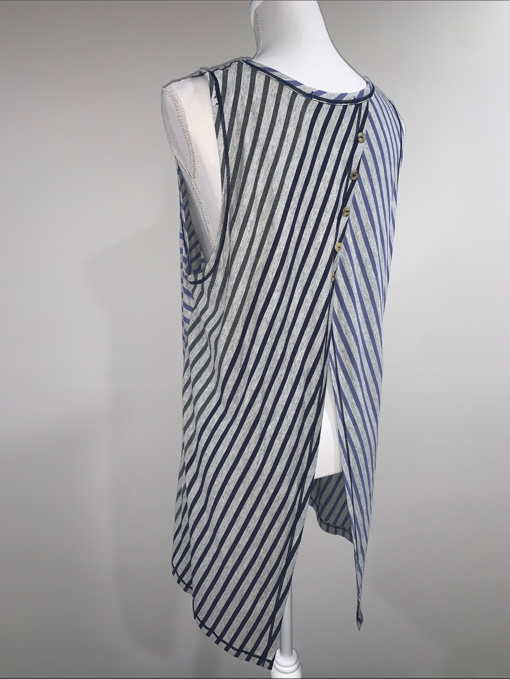 Striped Cotton Innovation Top (must see back!)